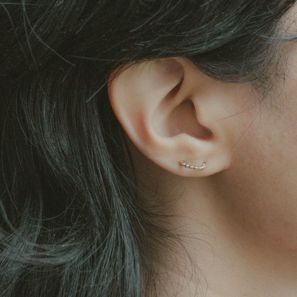 Taurus Stud - Beaded Gold