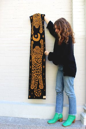 Leopard Merrino Wool Scarf