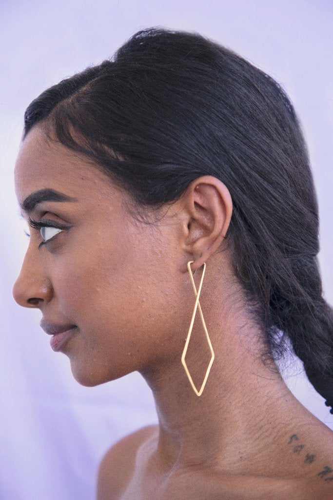 Cross Hoop Earrings