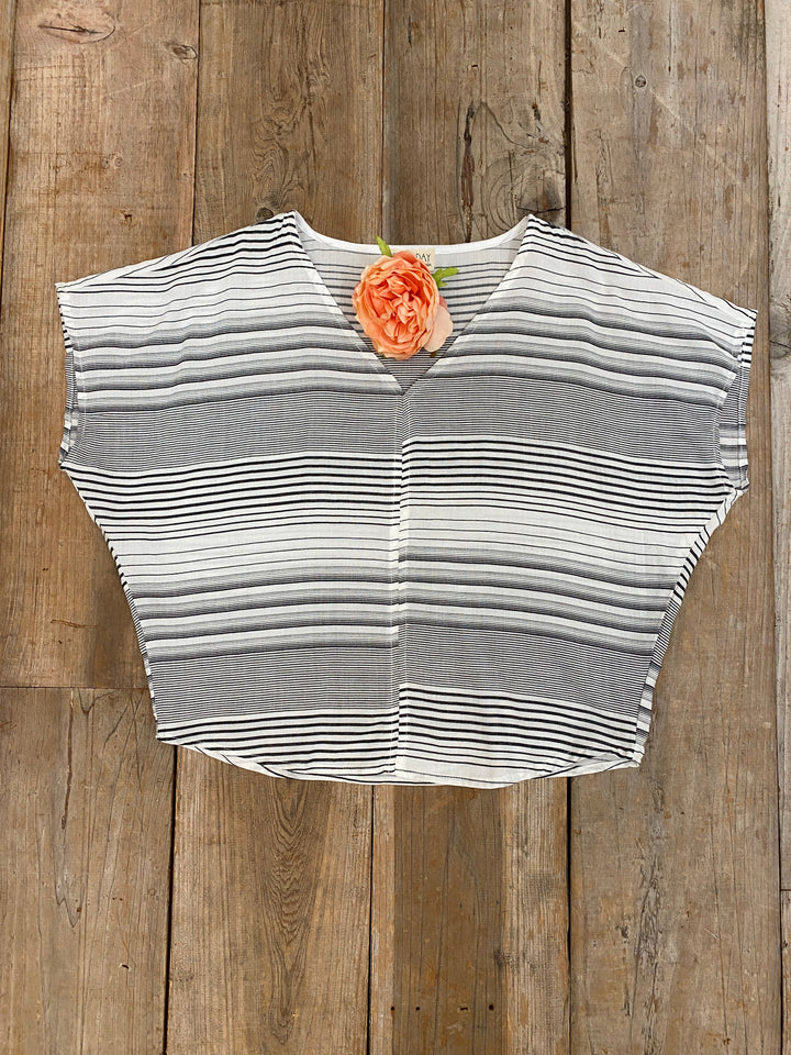 Dolman Top in Heathered Stripe