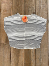 Dolman Top in Heathered Stripe