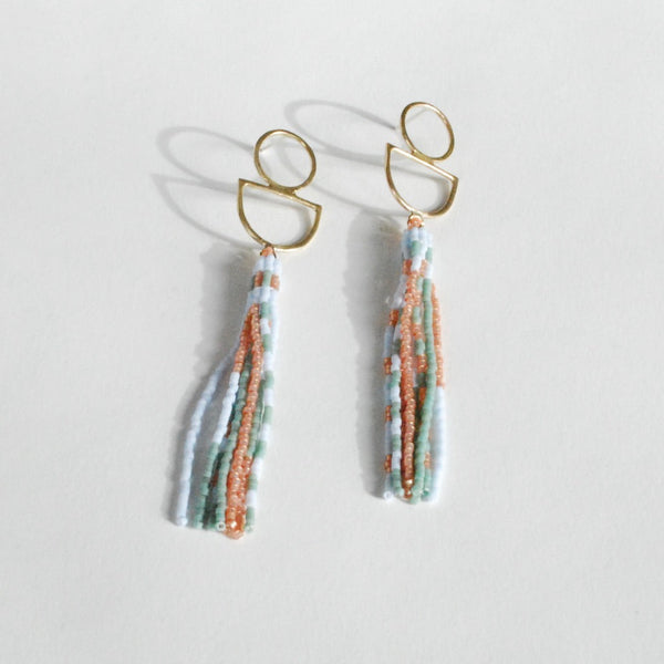 Fringe Beaded Earrings (3 Colorways)