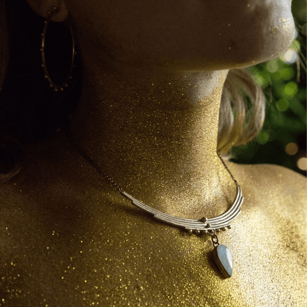 Bronze + Moonstone Collar