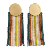 Groovy Stripes Beaded Earrings (2 sizes)