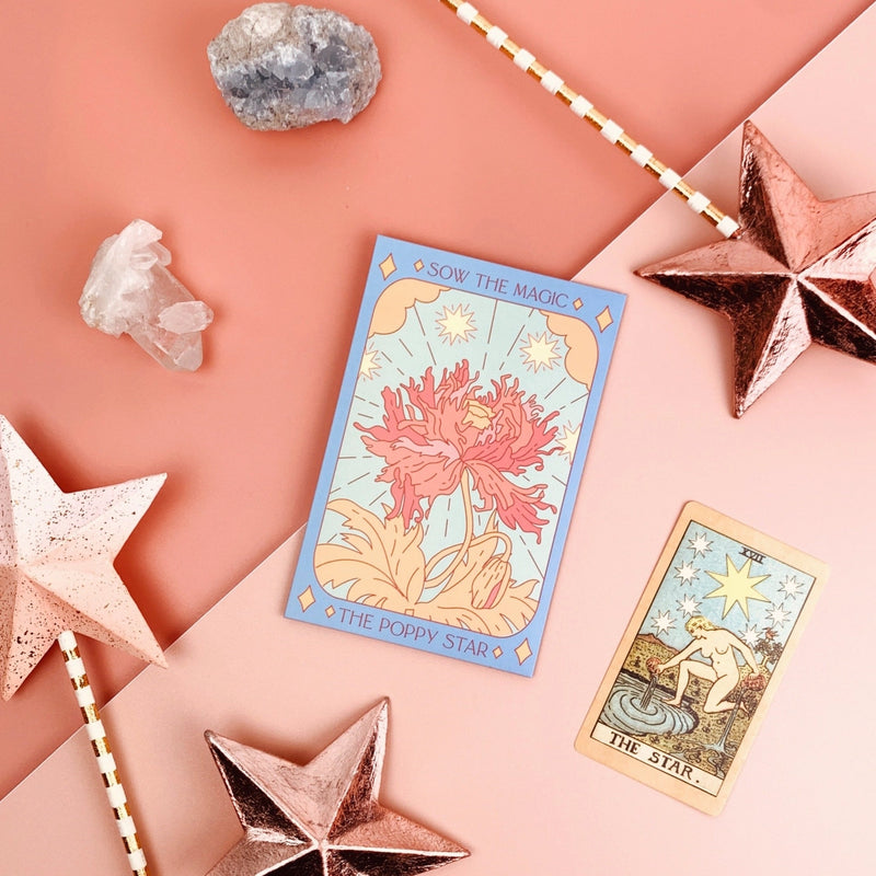 The Poppy Star Tarot Garden & Gift Seed Packet