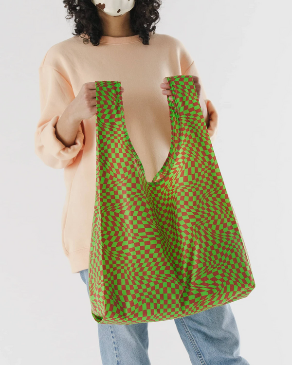 Green Trippy Checker by BAGGU