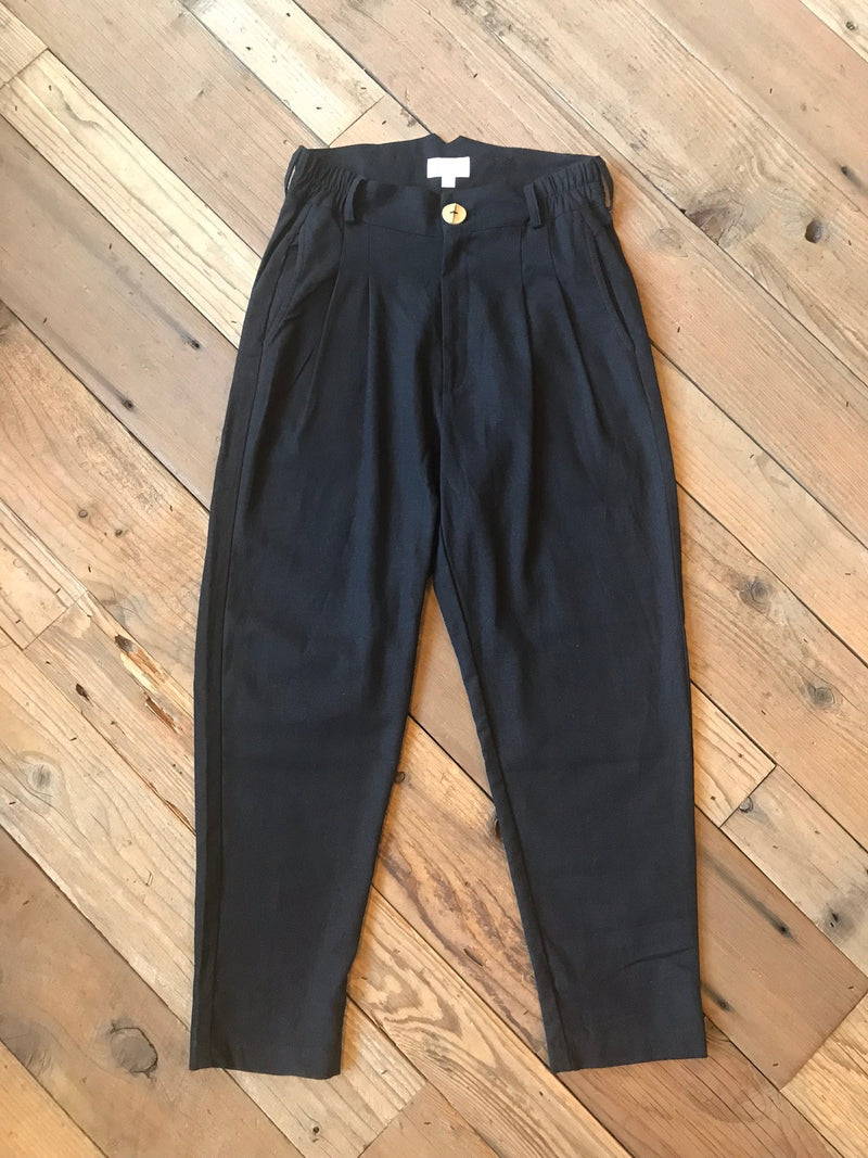 Perfect Pant 2.0 in Black Linen