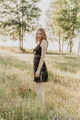 Dee Dee Top in Black Challis