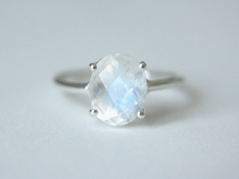 Faceted Moonstone Ring