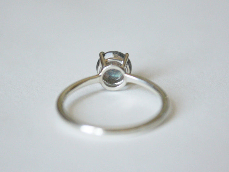 Labradorite Ring, 7mm Round