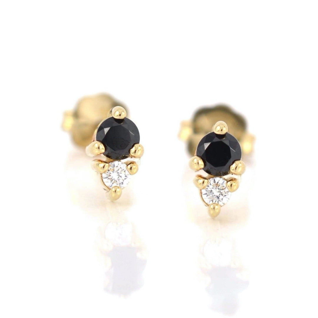 Black and White Diamond Studs