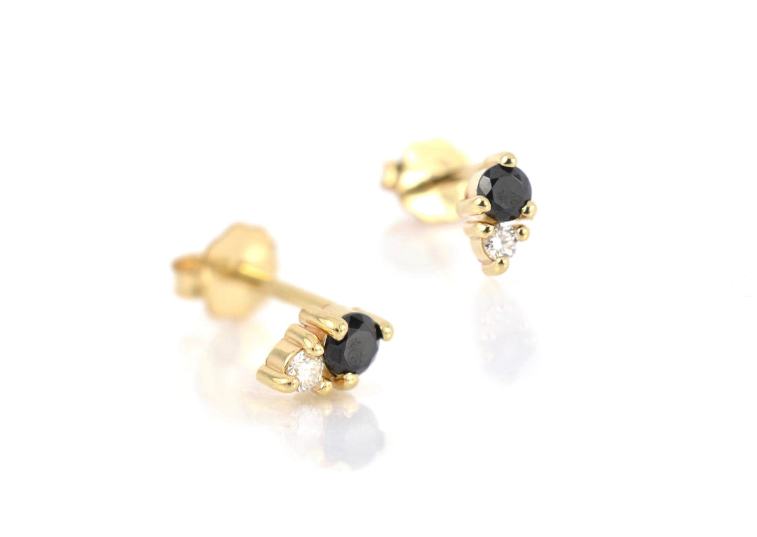 Black and White Diamond Studs