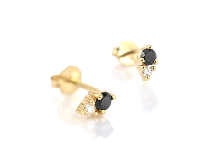 Black and White Diamond Studs