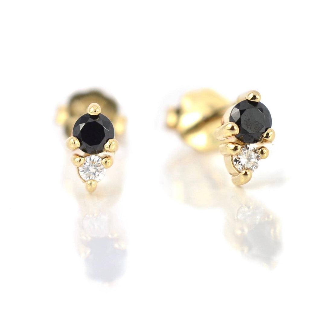 Black and White Diamond Studs