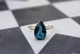 Pear Cut London Blue Topaz