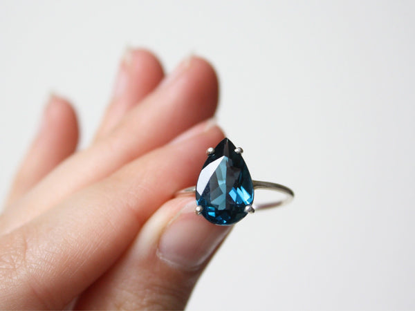 Pear Cut London Blue Topaz