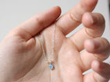 Moonstone Necklace, 4mm Round Faceted