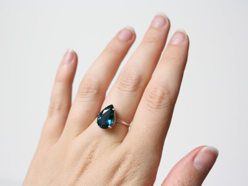 Pear Cut London Blue Topaz