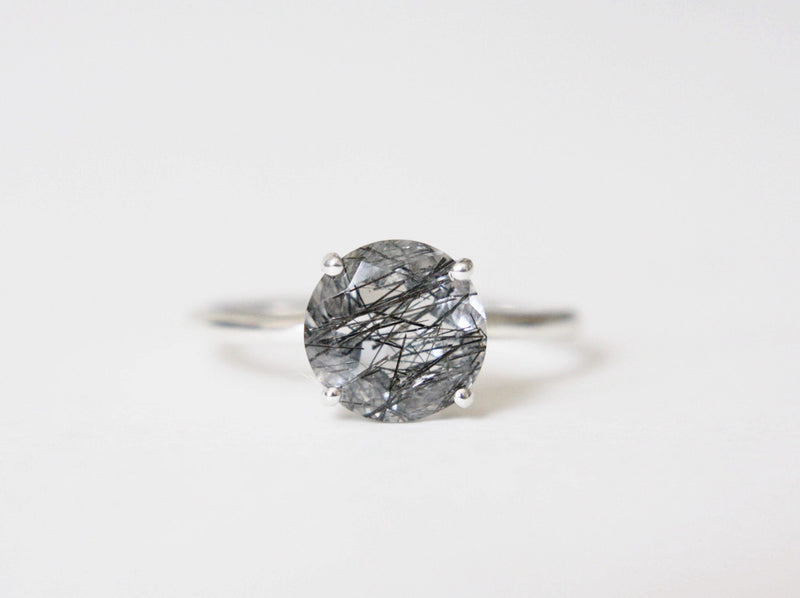 Black Rutilated Quartz Ring