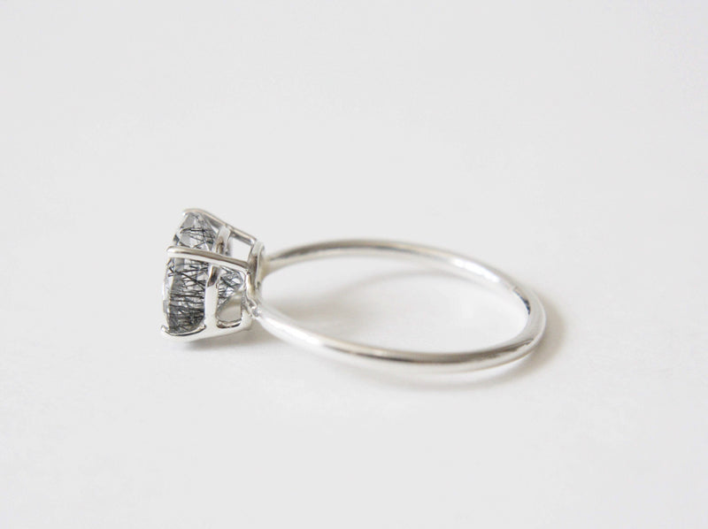Black Rutilated Quartz Ring