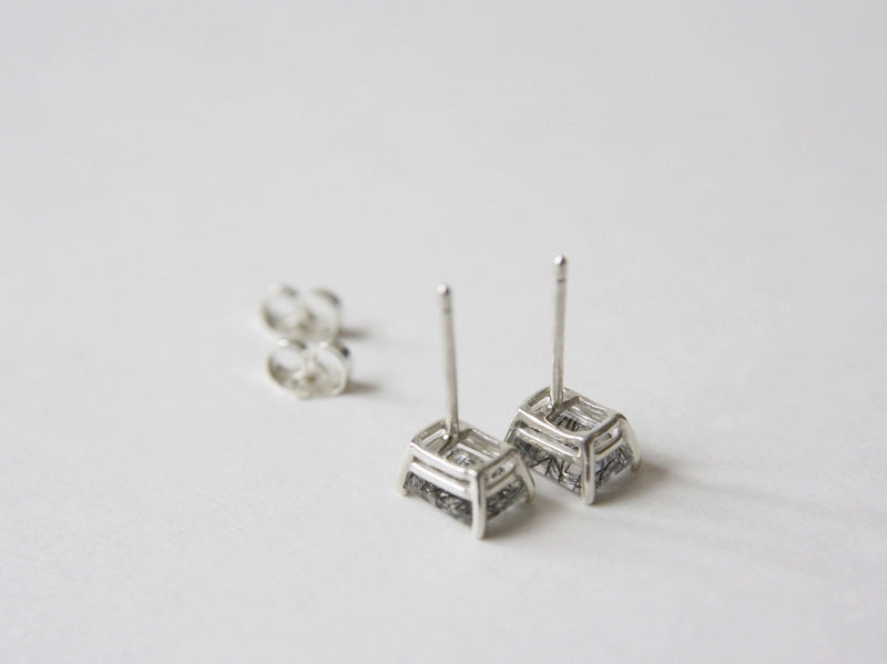 Black Rutilated Quartz Earrings