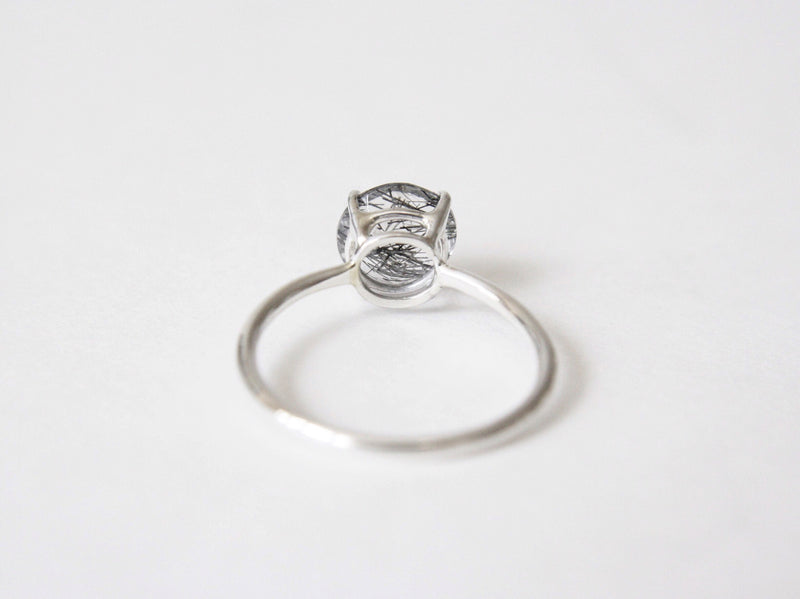 Black Rutilated Quartz Ring