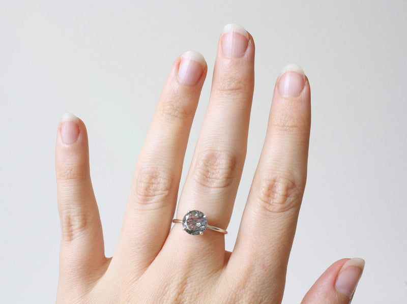 Black Rutilated Quartz Ring