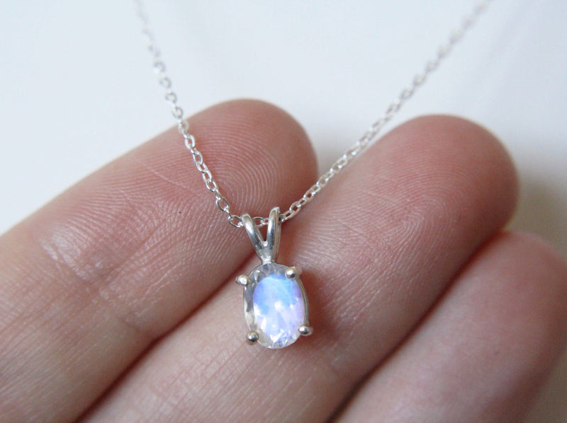 Moonstone Necklace, 7x5 Oval