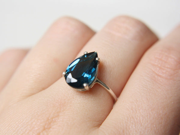 Pear Cut London Blue Topaz