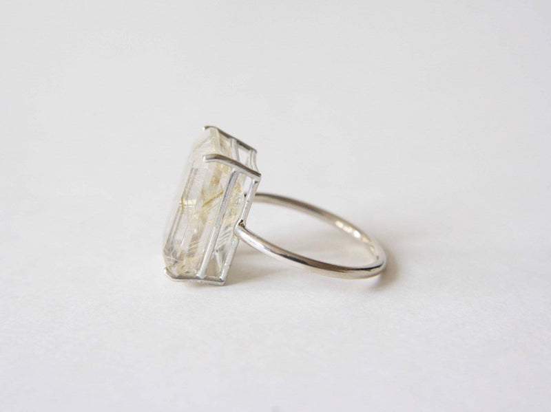 Golden Rutilated Quartz Ring