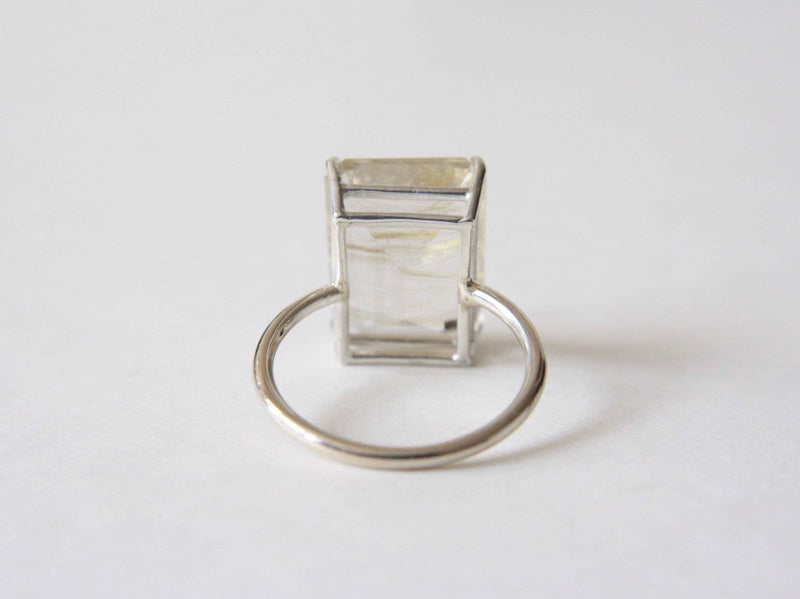 Golden Rutilated Quartz Ring