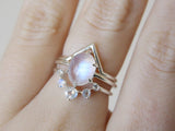 6 Prong Moonstone Ring