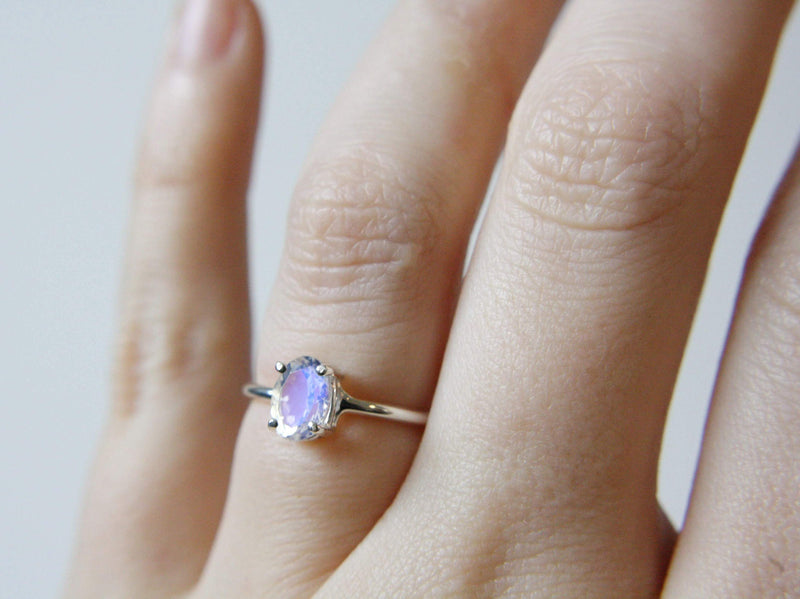 Faceted Moonstone Ring