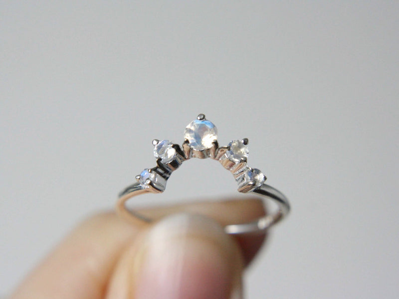 Artemis Moonstone Crown Ring