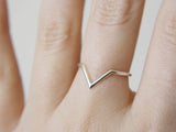 Chevron Ring, Chevron Wedding Band