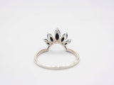 Marquise Crown Black Spinel Ring