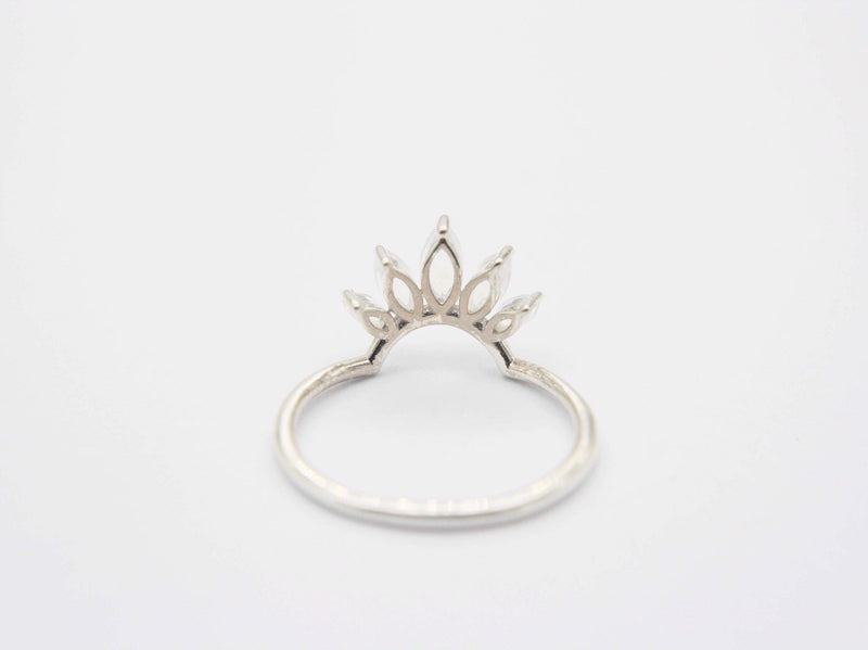 Marquise Crown Moonstone Ring