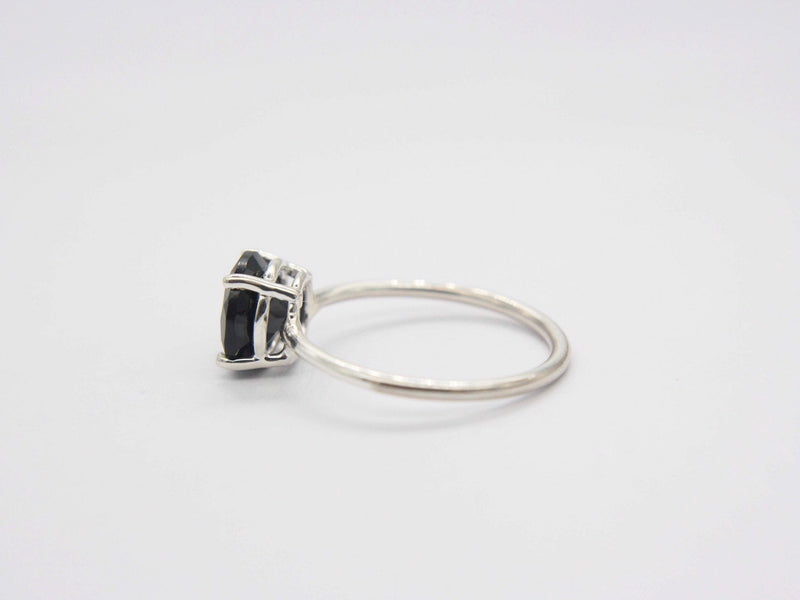 Black Spinel Ring, 8mm Round