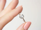 Tourmalinated Quartz Ring, 7x5 Oval Faceted