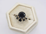 Black Spinel Ring, 8mm Round