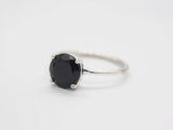 Black Spinel Ring, 8mm Round