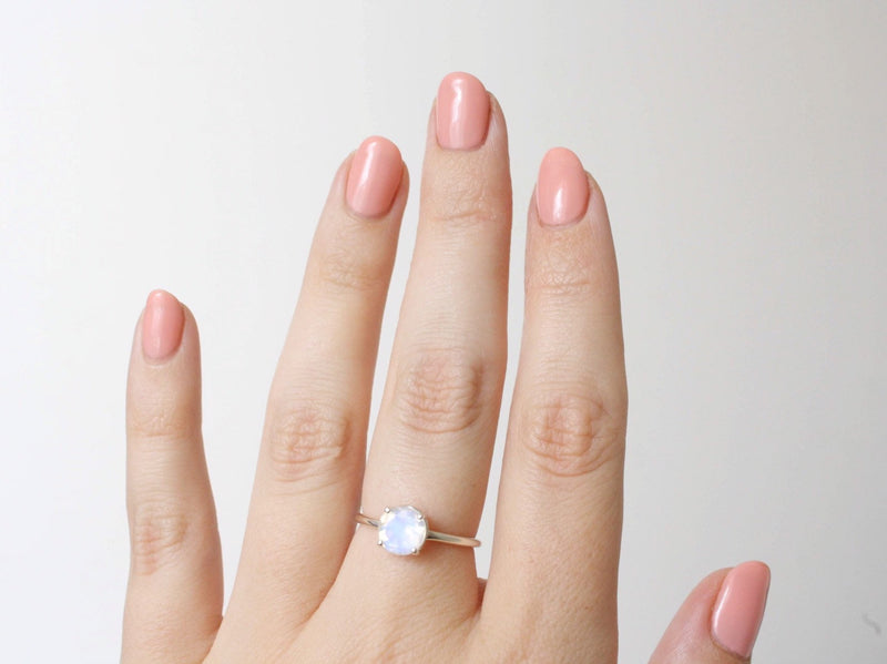Faceted Moonstone Ring