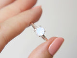 Faceted Moonstone Ring