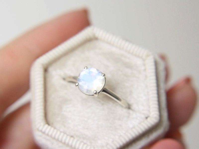 Faceted Moonstone Ring