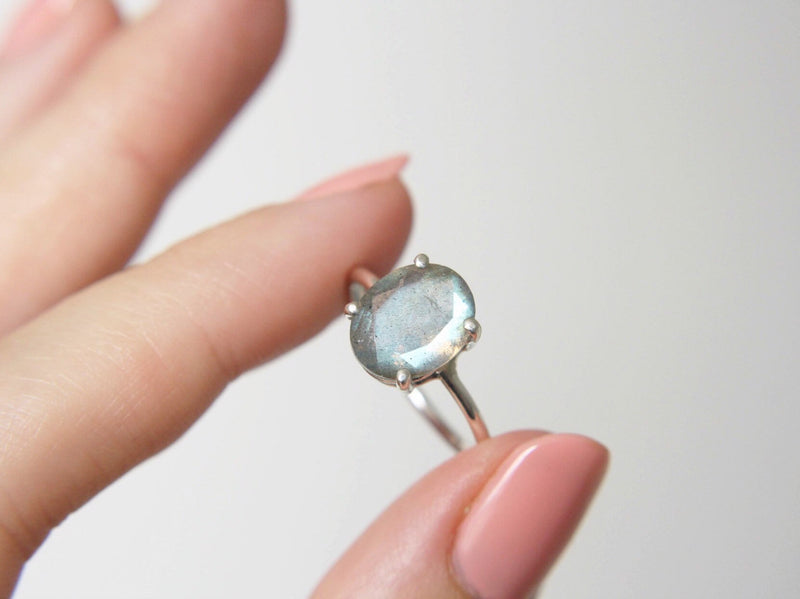 Faceted Labradorite Ring