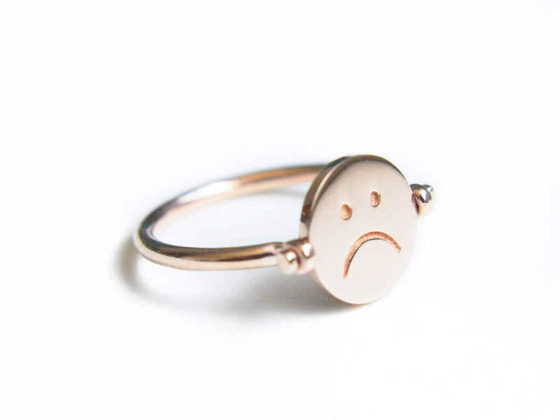 Mood Ring, Smiley Face Spinner Ring