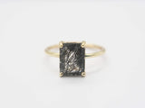 Black Rutilated Quartz Ring