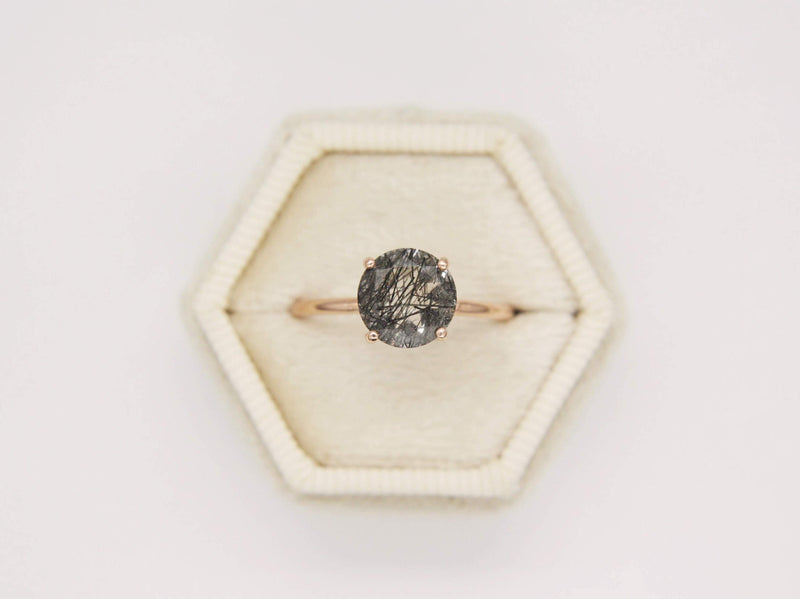 Black Rutilated Quartz Ring