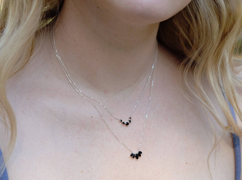 Artemis Necklace in Black Spinel