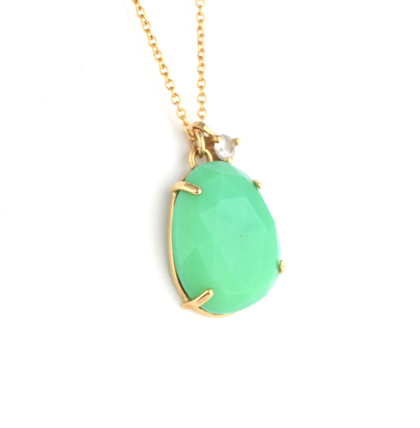 Vibrant Green Chrysoprase Necklace